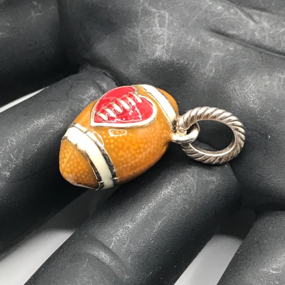 Brighton Football Charm Enamel Silver Plated Dangle Love Sports  1" - Picture 3 of 8